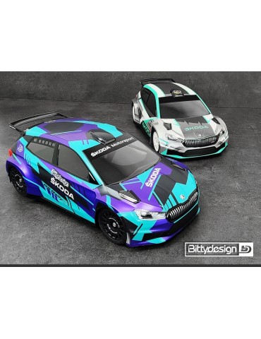 SKODA Fabia RS Rally2 1/10 190mm rally clear body