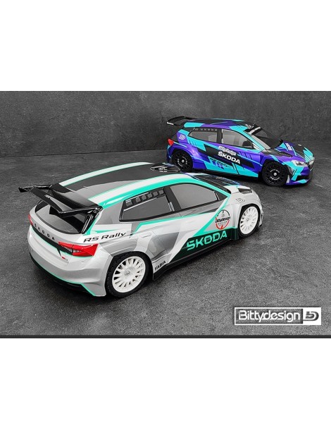SKODA Fabia RS Rally2 1/10 190mm rally clear body