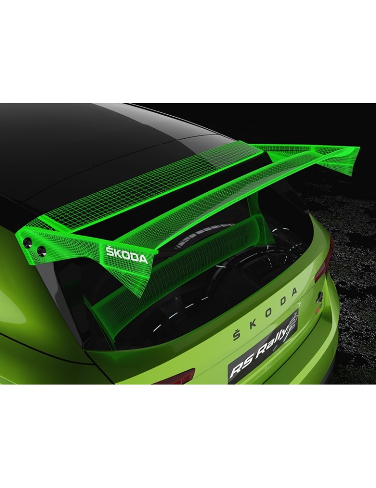 SKODA Fabia RS Rally2 clear wing replacement, extra Hard 1,5mm