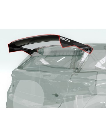 SKODA Fabia RS Rally2 clear wing replacement, extra Hard 1,5mm