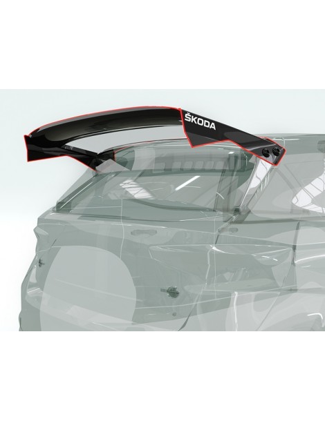 SKODA Fabia RS Rally2 clear wing replacement, extra Hard 1,5mm