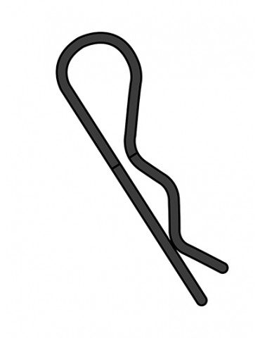 Team Corally - Body Clips - 45 Bent - Small - Black - 10 pcs