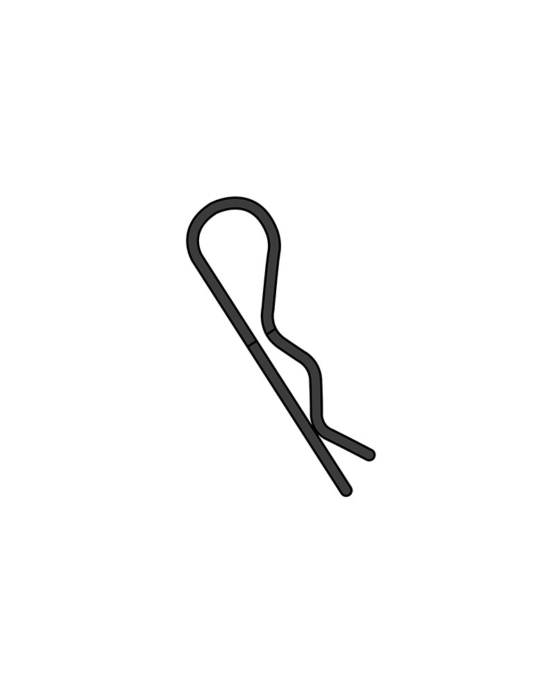 Team Corally - Body Clips - 45 Bent - Small - Black - 10 pcs