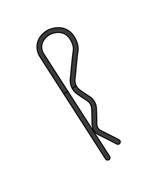 Team Corally - Body Clips - 45 Bent - Small - Black - 10 pcs
