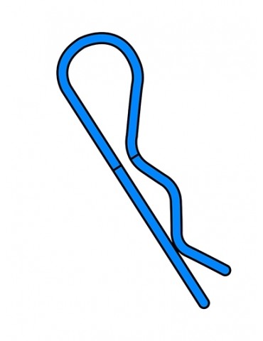 Team Corally - Body Clips - 45 Bent - Small - Blue - 10 pcs