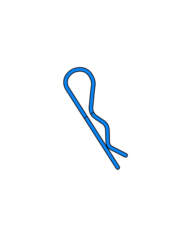 Team Corally - Body Clips - 45 Bent - Small - Blue - 10 pcs