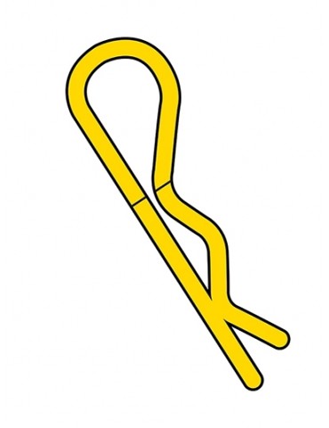 Team Corally - Body Clips - 45 Bent - medium - Gold - 10 pcs