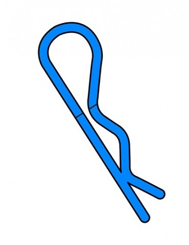 Team Corally - Body Clips - 45 Bent - medium - Blue - 10 pcs
