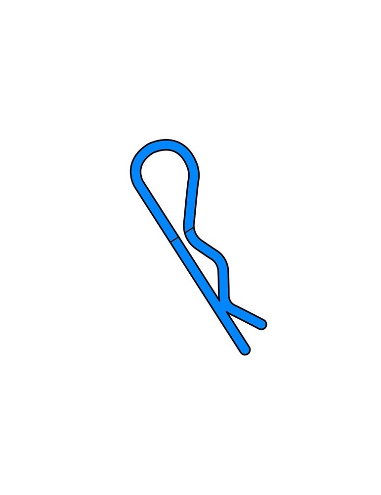Team Corally - Body Clips - 45 Bent - medium - Blue - 10 pcs