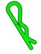 Team Corally - Body Clips - 45 Bent - Large - Green - 10 pcs