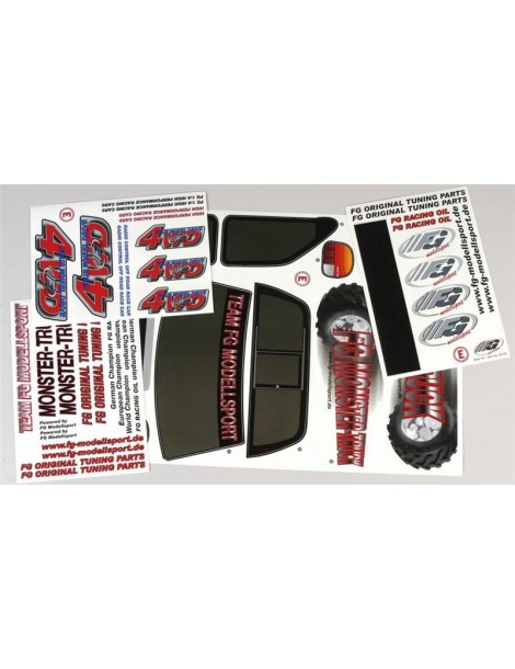 Model stickers for Monster/Stadium Truck 4WD, set