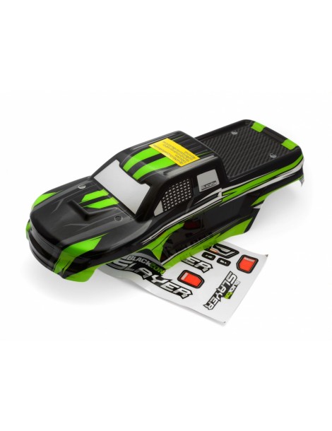 Painted Truck Body MT (Black/Green) 1/16