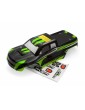 Painted Truck Body MT (Black/Green) 1/16