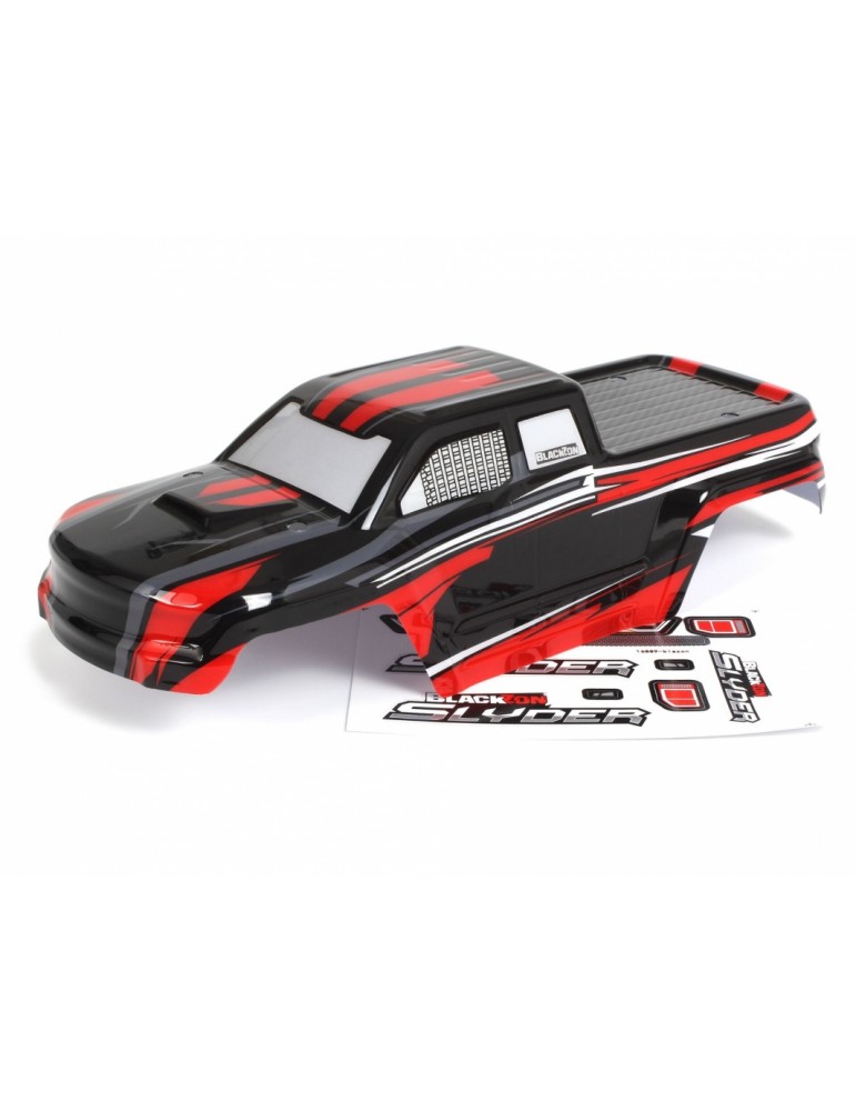 Painted Truck Body MT (Black/Red) 1/16