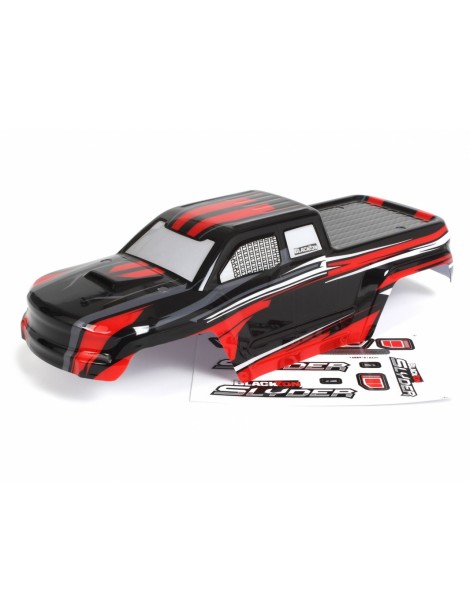 Painted Truck Body MT (Black/Red) 1/16