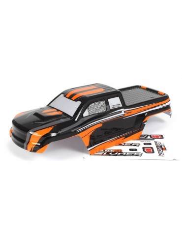 Painted Truck Body MT (Black/Orange) 1/16
