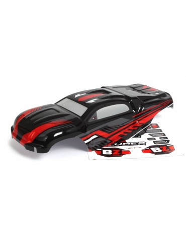 Painted Truck Body ST (Black/Red) 1/16