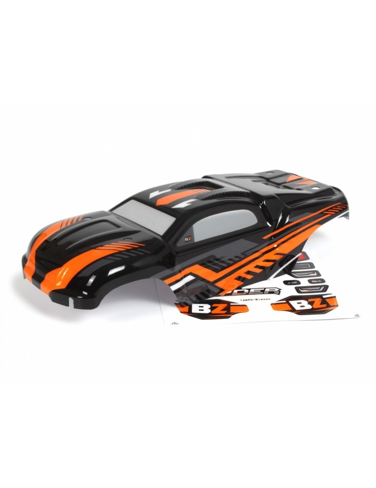 Painted Truck Body ST (Black/Orange) 1/16