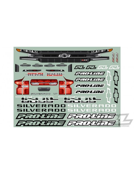 Pre-Cut 2019 Chevy Silverado Z71 Trail Boss Clear Body for X-MAXX