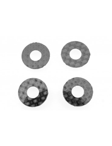 Ultra 1/10 TC Carbon Fiber Body Washers (4pcs | for 6mm Posts)