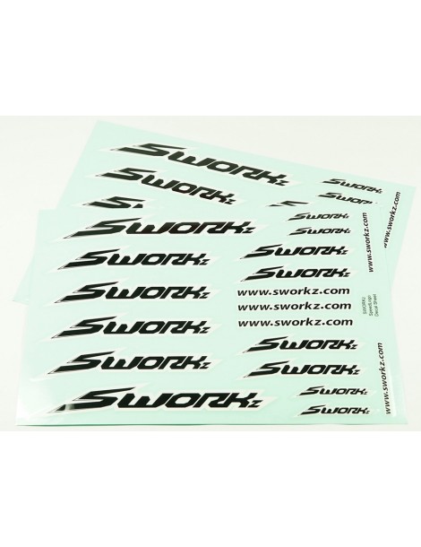 SWORKz Speed Logo Sticker (PushBar)(BK)(2pc)