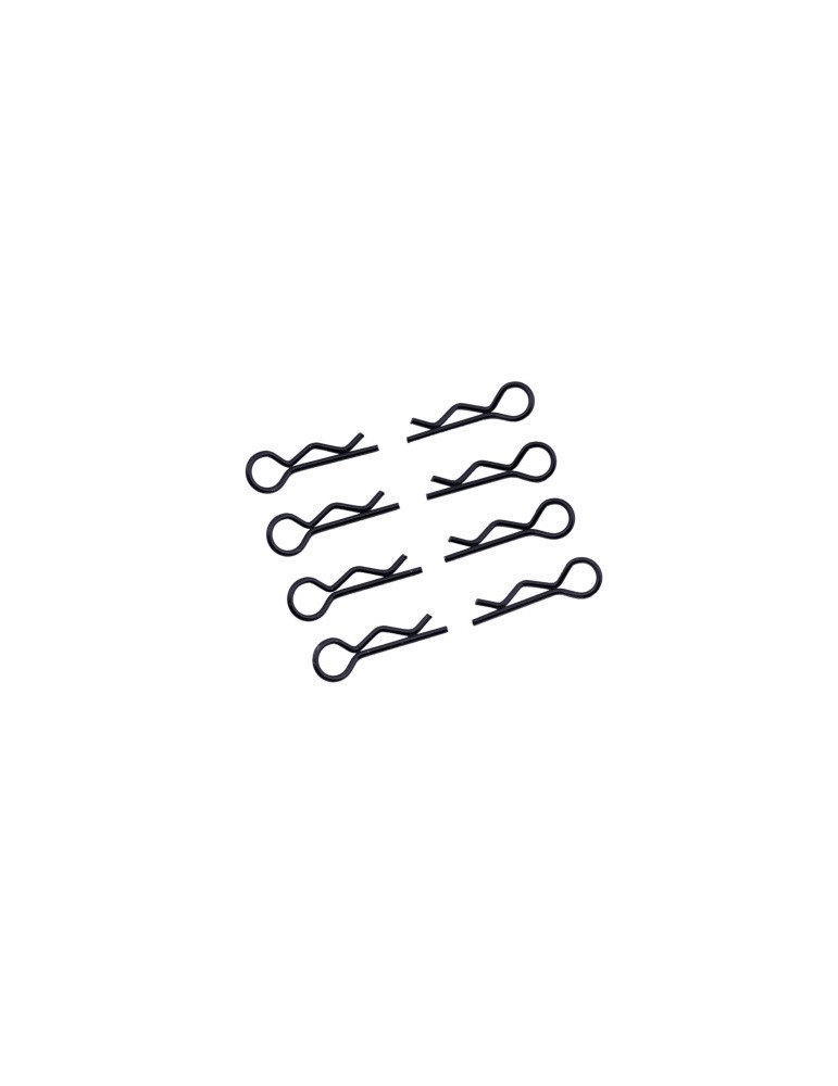 Body Clips 1/10 L and R Black, 4+4 Pcs.