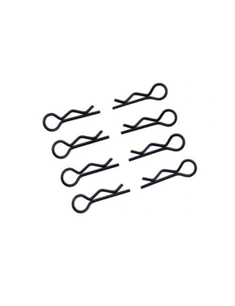 Body Clips 1/10 L and R Black, 4+4 Pcs.