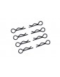 Body Clips 1/10 L and R Black, 4+4 Pcs.