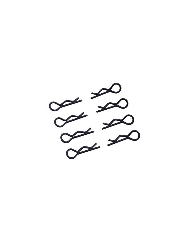 Body Clips 1/8 L and R Black, 4+4 Pcs.