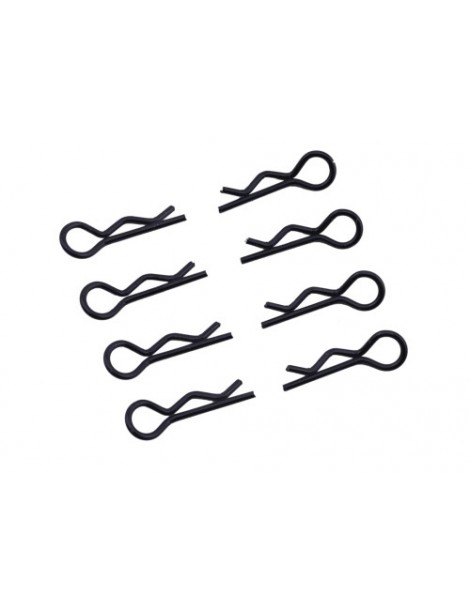 Body Clips 1/8 L and R Black, 4+4 Pcs.
