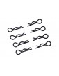 Body Clips 1/8 L and R Black, 4+4 Pcs.