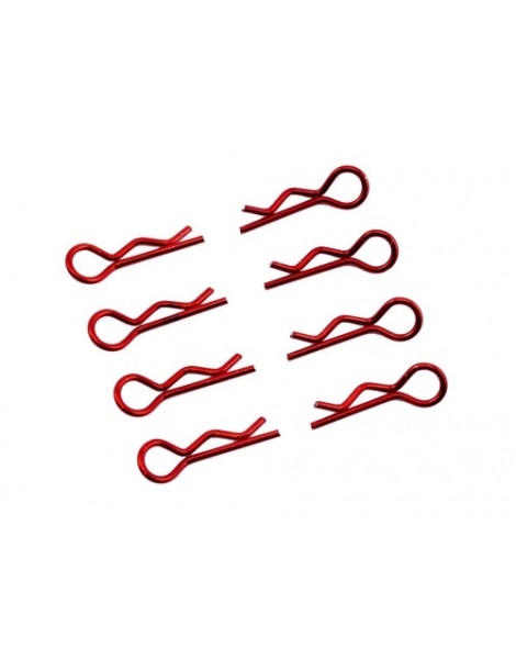 Body Clips 1/8 L and R Red, 4+4 Pcs.