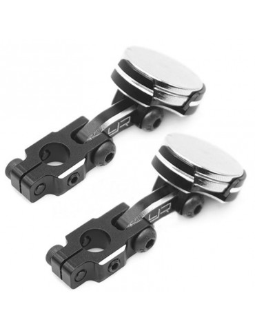 Aluminium CNC Magnetic Invisible Body Mounting System 2pcs Black