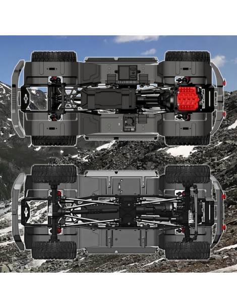 RC modelis RGT Pathfinder 1/10 baltas su portalinėmis ašimis