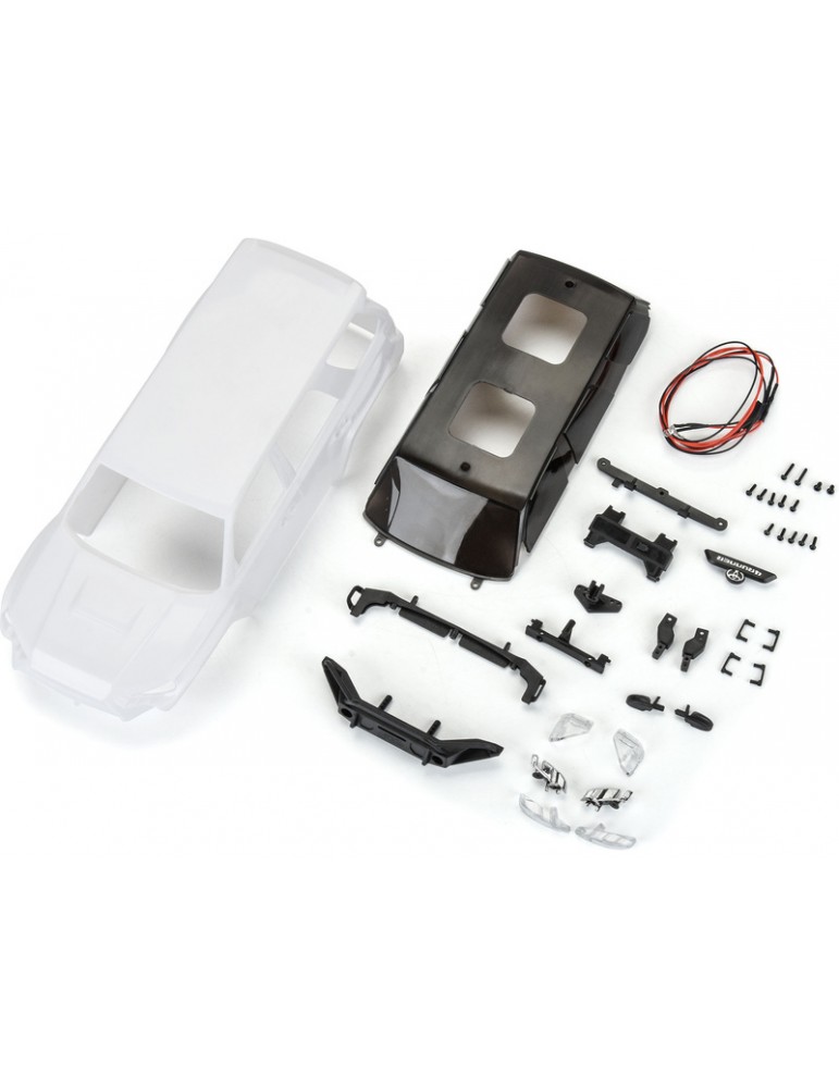 Pro-Line 2023 Toyota 4Runner baltas nesurinktas kėbulas SCX24 132 mm modeliui