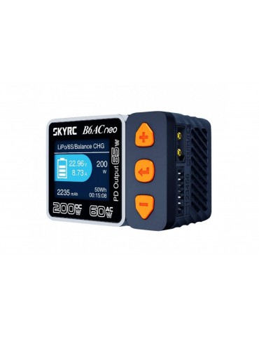 SKY RC B6AC Neo 200W RC įkroviklis su spalvotu ekranu ir USB-C