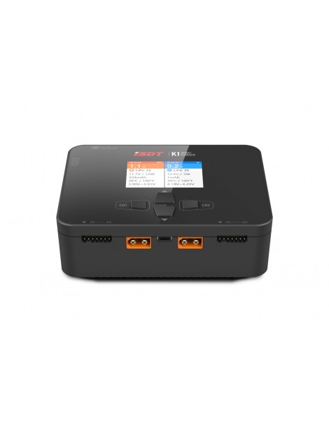 RC įkroviklis iSDT K1 2×250W su LCD ekranu ir balansavimo funkcija