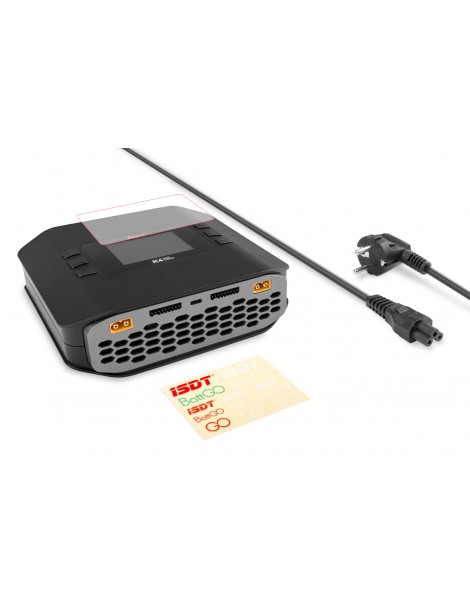 RC įkroviklis iSDT K4 2x600W su LCD ekranu ir balansavimo funkcija