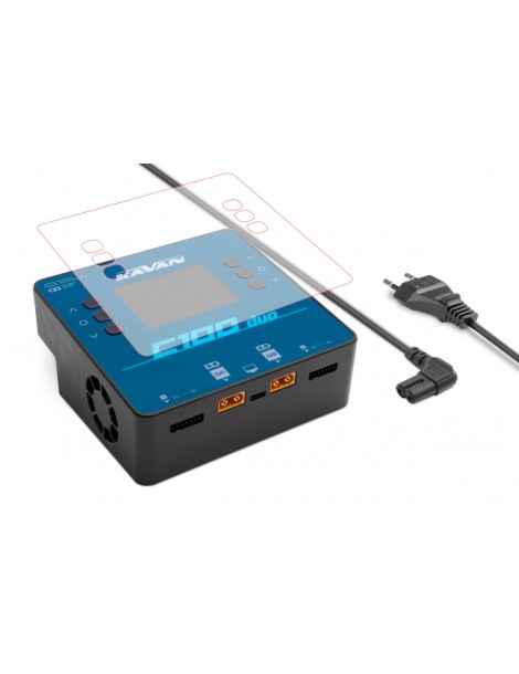 RC įkroviklis C100 Duo 2x 500W su LCD ekranu ir dviem kanalais