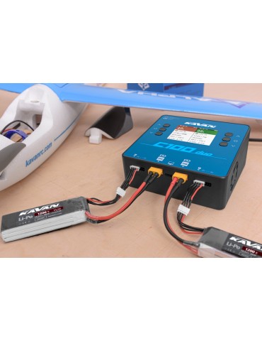 RC įkroviklis C100 Duo 2x 500W su LCD ekranu ir dviem kanalais