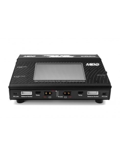 MIBO Touch Duo 400W RC įkroviklis su jutikliniu ekranu ir dviejų kanalų krovimu