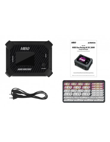 MIBO Duo Racing 200W dvikanalis RC įkroviklis su LCD ekranu ir AC/DC veikimu