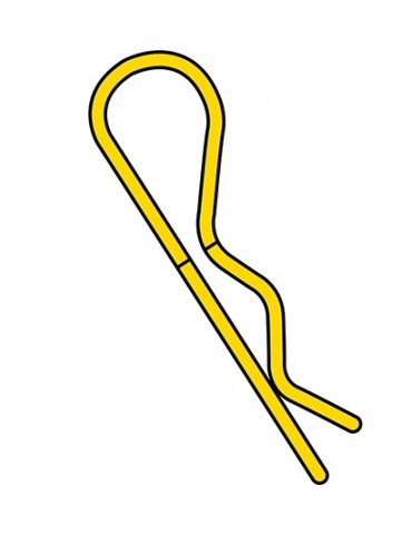 Team Corally - Body Clips - 45 Bent - Small - Gold - 10 pcs