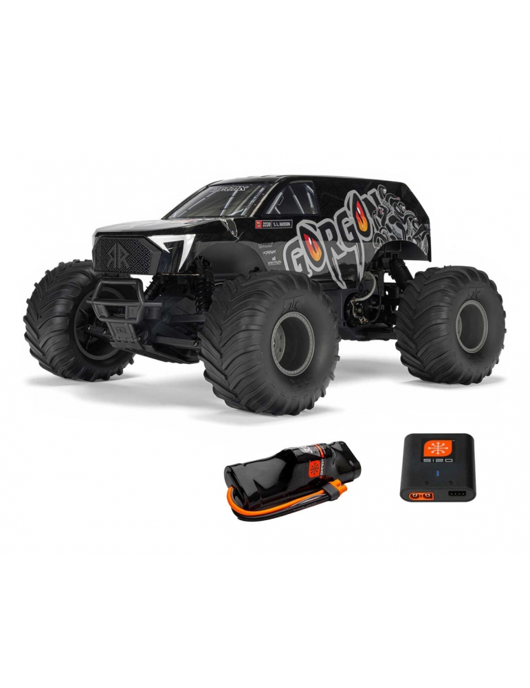 Arrma Gorgon 1/10 RTR Gun Metal spalvos RC monster truck modelis su 550 varikliu