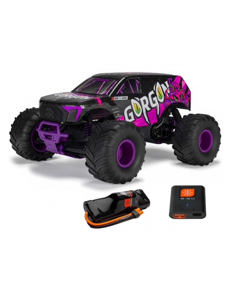 Arrma Gorgon 1/10 RTR violetinis RC monster truck modelis su 550 varikliu