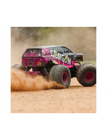 Arrma Gorgon 1/10 RTR violetinis RC monster truck modelis su 550 varikliu