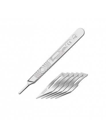 SH-PKN9210-Modelcraft Scalpel Handle 3, Blades 10A (5pcs)