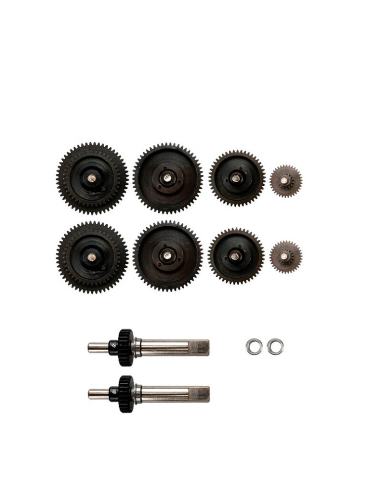 Metal Steel Gear Set left / right for 1:16 gears with long wave axle