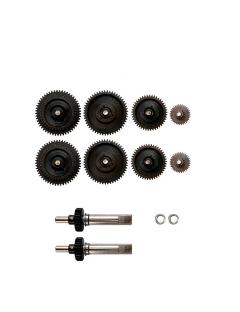 Metal Steel Gear Set left / right for 1:16 gears with long wave axle