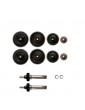 Metal Steel Gear Set left / right for 1:16 gears with long wave axle